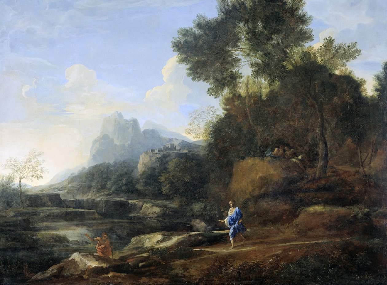 Włoski krajobraz autorstwa Gaspard Poussin Dughet