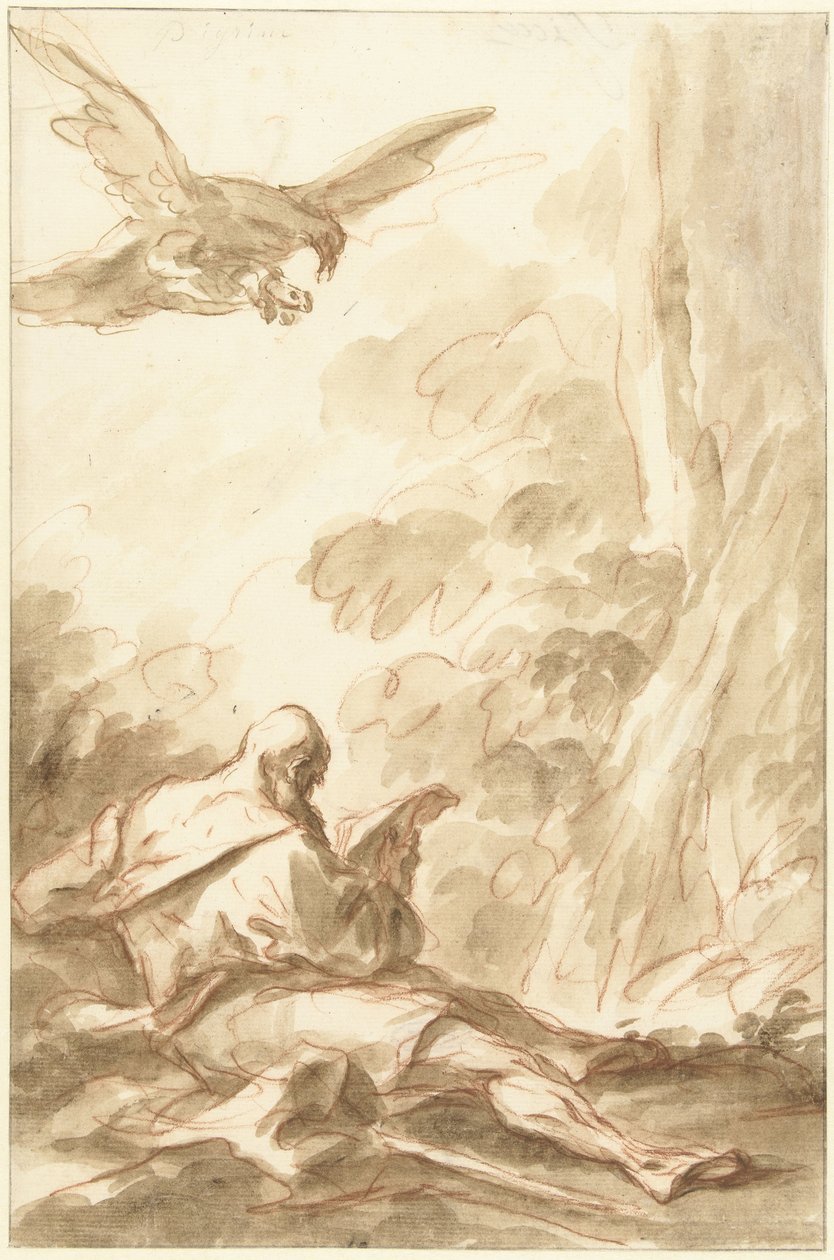 Eliasz karmiony przez kruki autorstwa Gasparo Diziani (attributed to)