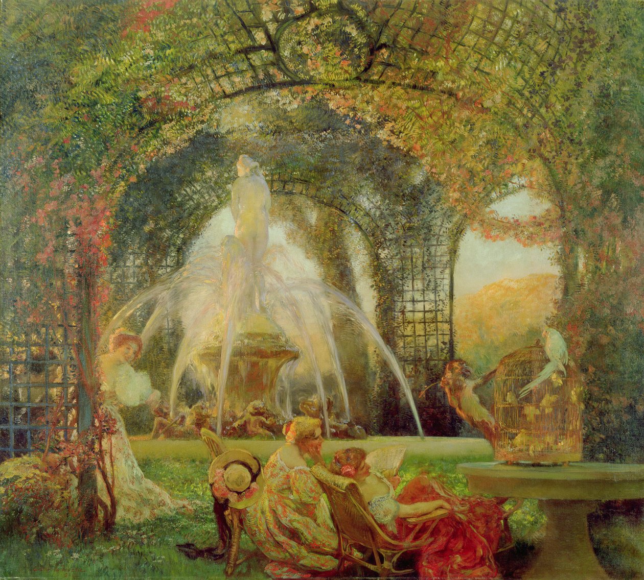 Arbour lub „Konflikt”, ok. 1900 autorstwa Gaston de la Touche