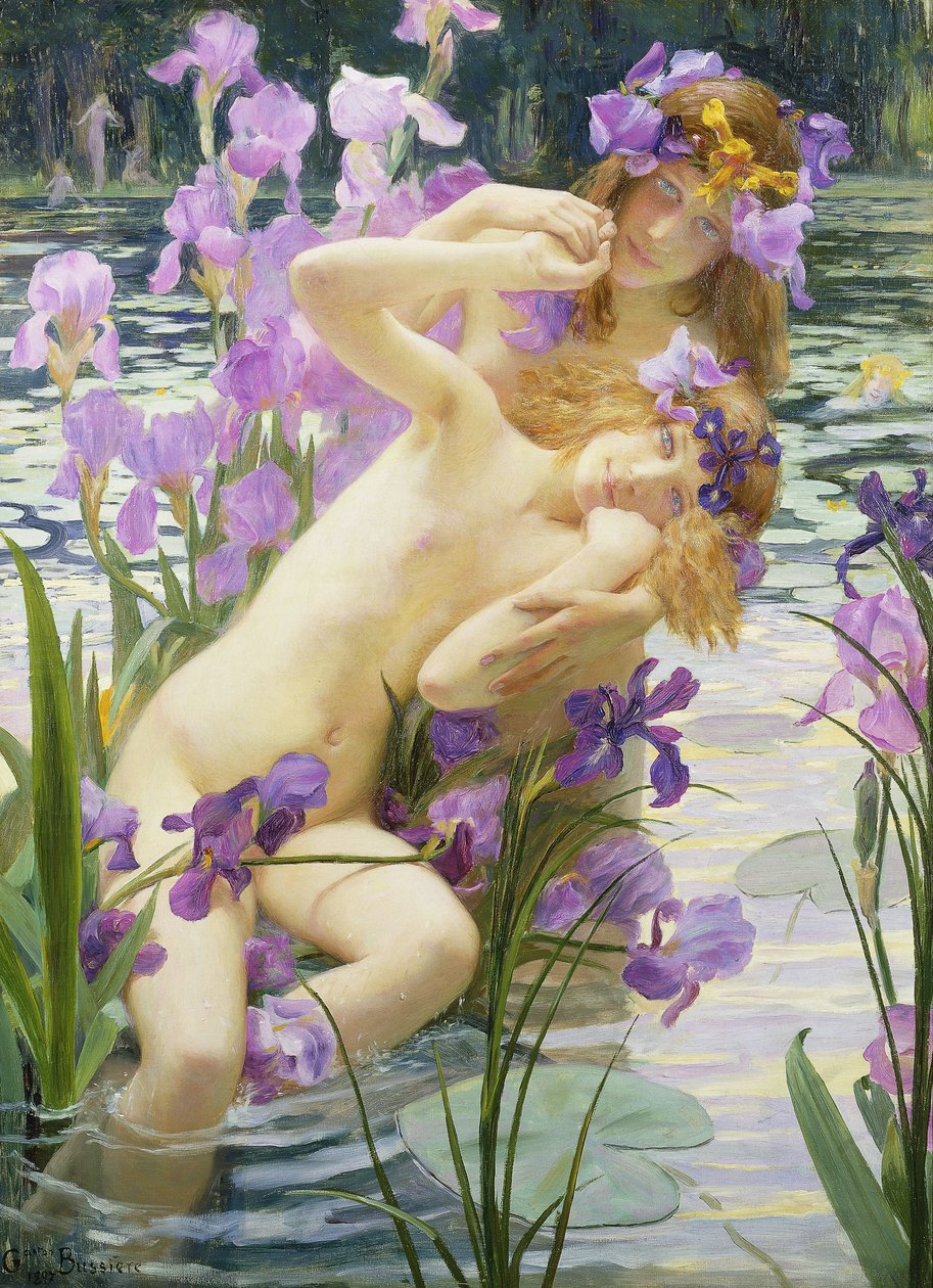 Kąpielowe nimfy autorstwa Gaston Bussiere