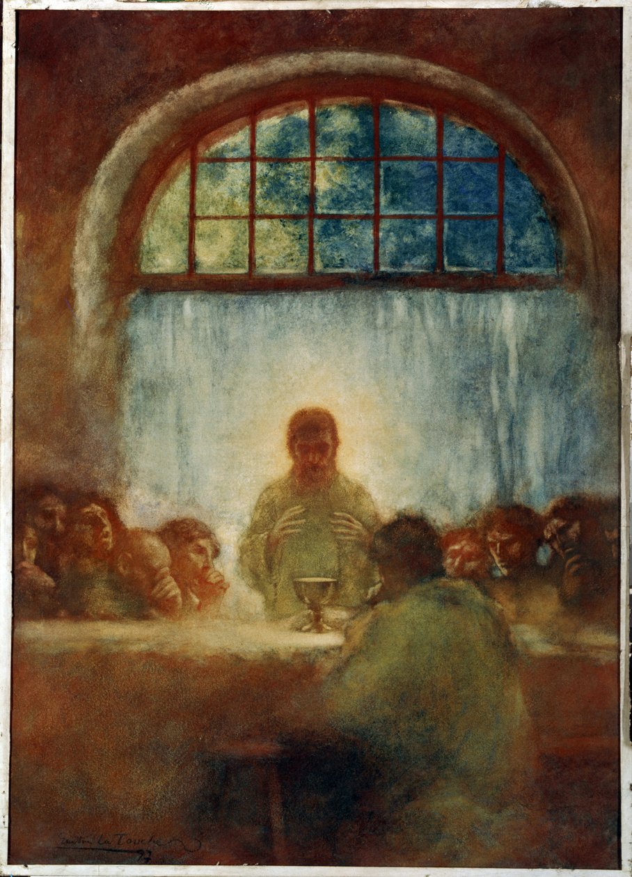 La Wieczerza (Ostatnia Wieczerza). Obraz Gastona de La Touche (1854-1913) autorstwa Gaston de Latouche