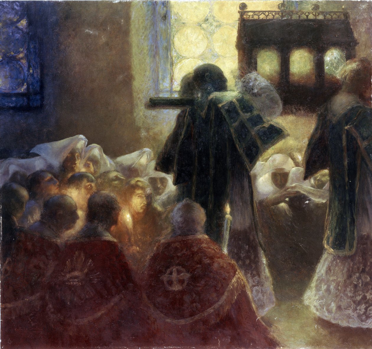Przeniesienie Relikwii (Tłumaczenie Relikwii). Obraz Gastona de La Touche (1854-1913). XIX-wieczna sztuka francuska. Olej na płótnie. Muzeum Ermitażu w Sankt Petersburgu. autorstwa Gaston de Latouche