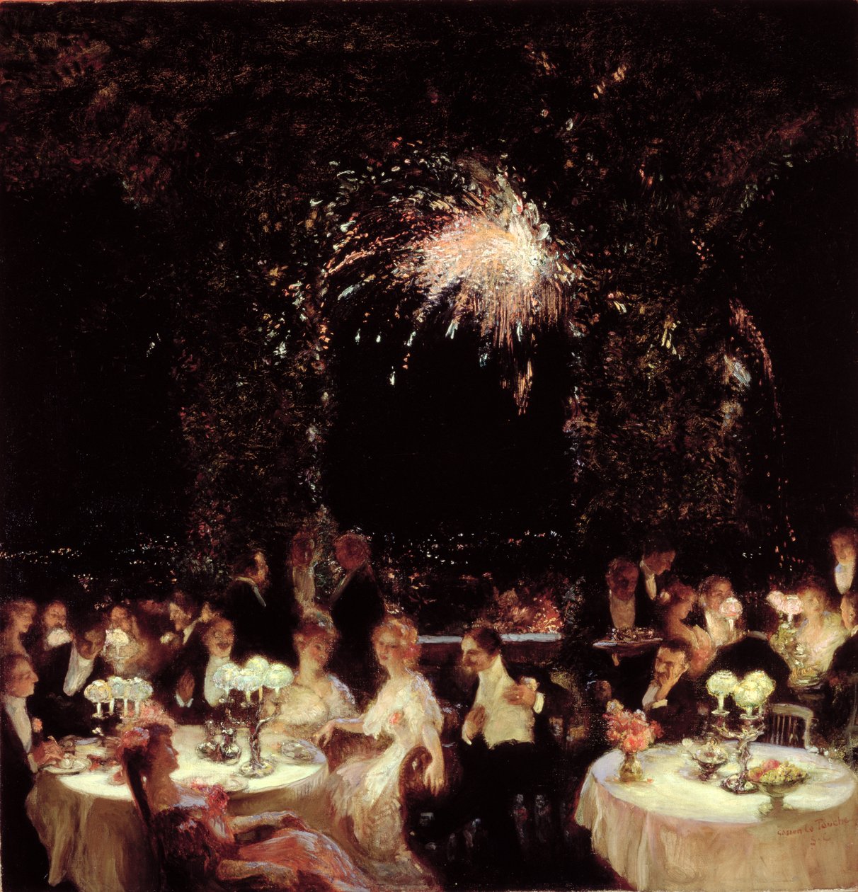 Kolacja w kasynie, ok. 1906 r. autorstwa Gaston de la Touche