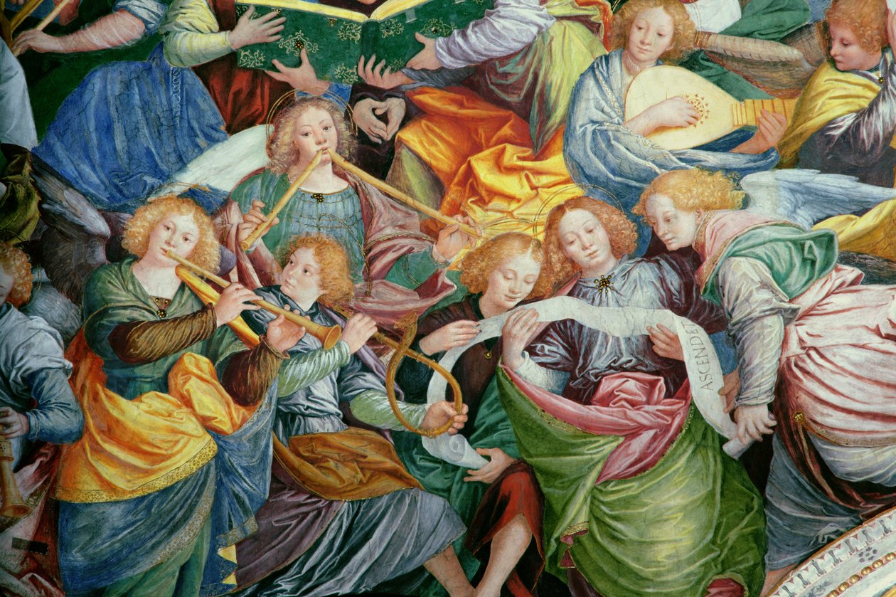Koncert aniołów, 1534-36 fragment fresku z 175782 autorstwa Gaudenzio Ferrari
