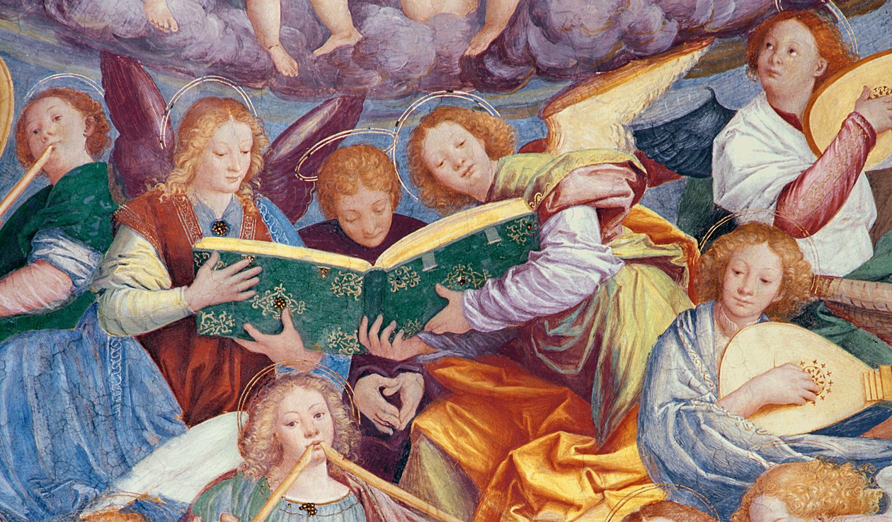 Koncert aniołów, 1534-36 fragment fresku z 175782 autorstwa Gaudenzio Ferrari