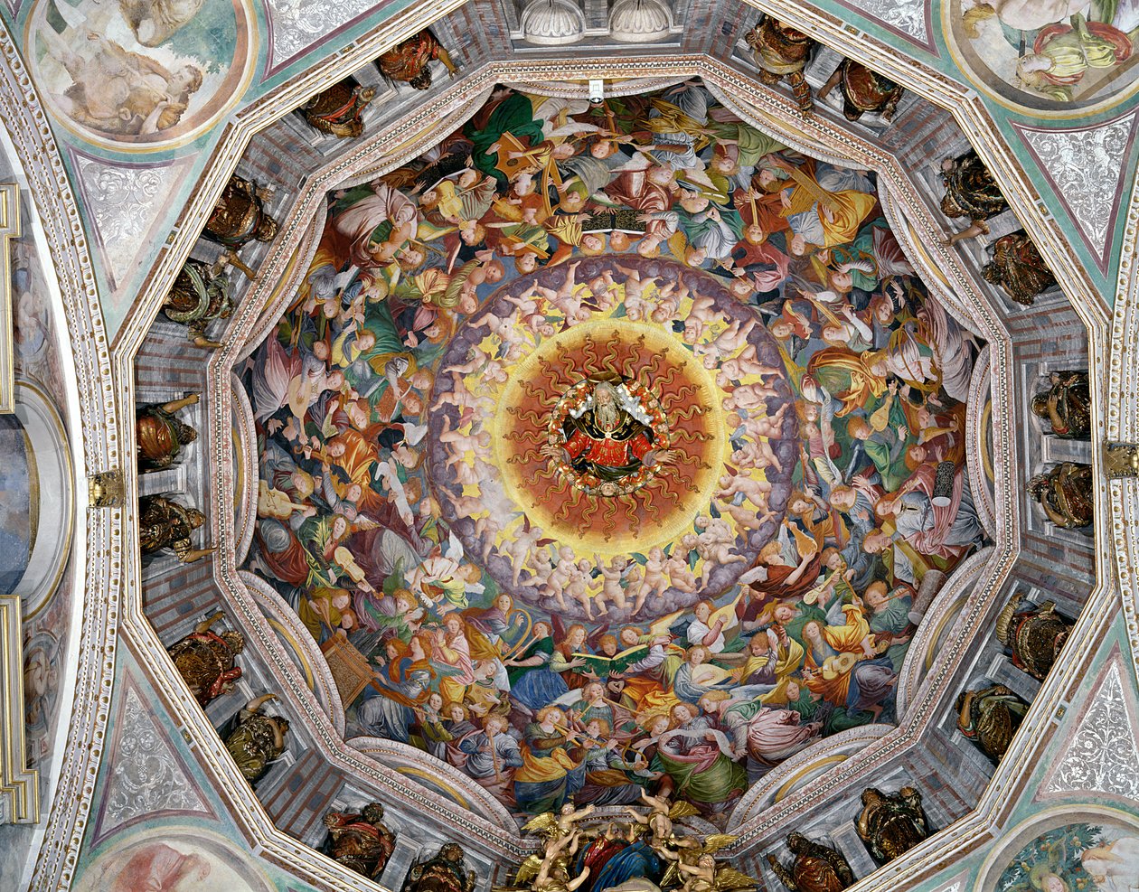 Koncert Aniołów, z kopuły, 1534-35 autorstwa Gaudenzio Ferrari