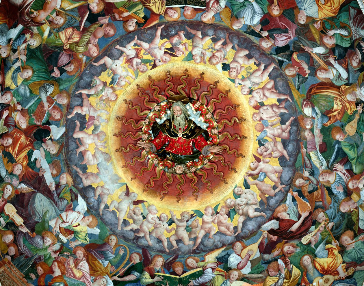 Koncert aniołów, z kopuły, 1534-36 fragment fresku z 175763 autorstwa Gaudenzio Ferrari