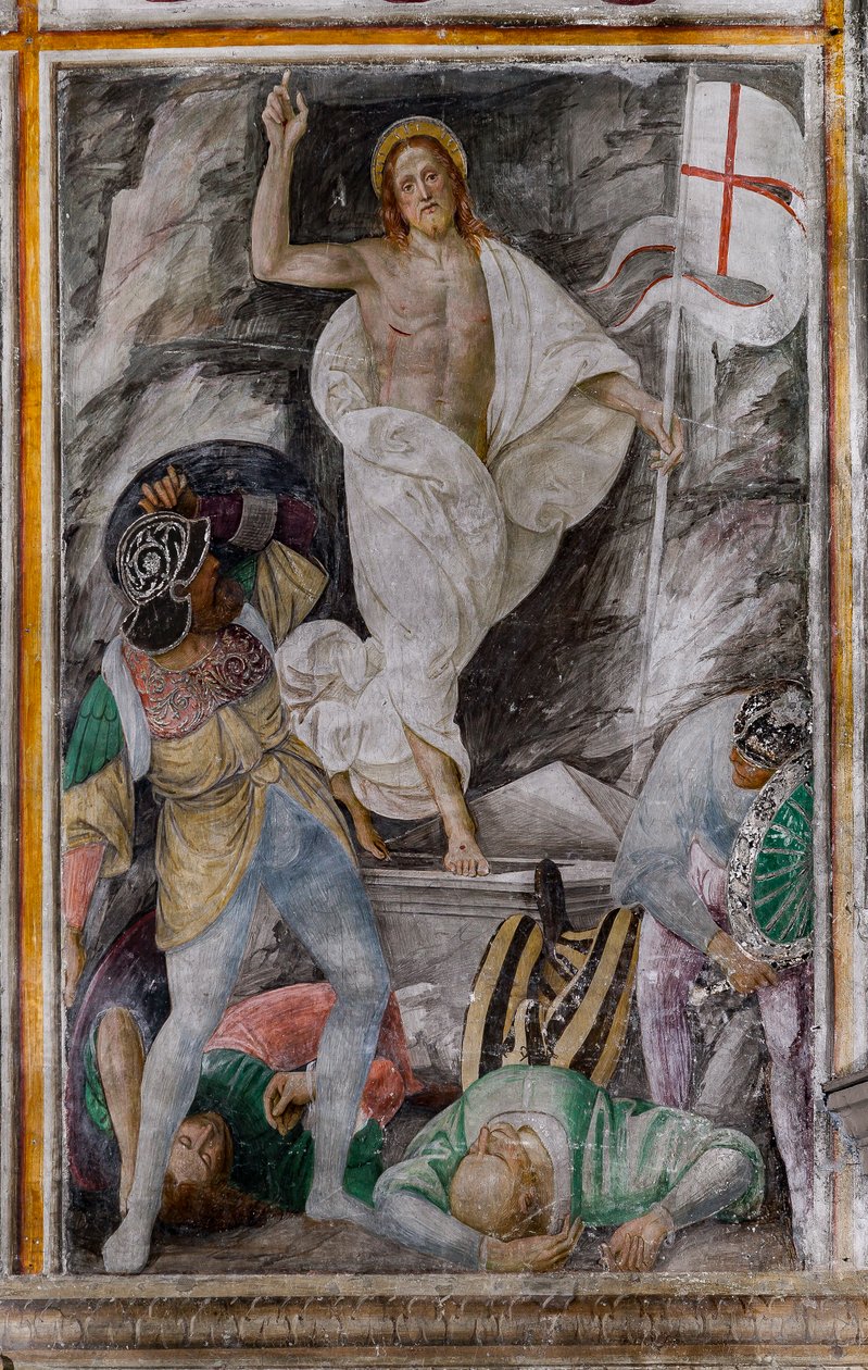 Fragment „Zmartwychwstania Chrystusa” z „Życia i męki Chrystusa” autorstwa Gaudenzio Ferrari