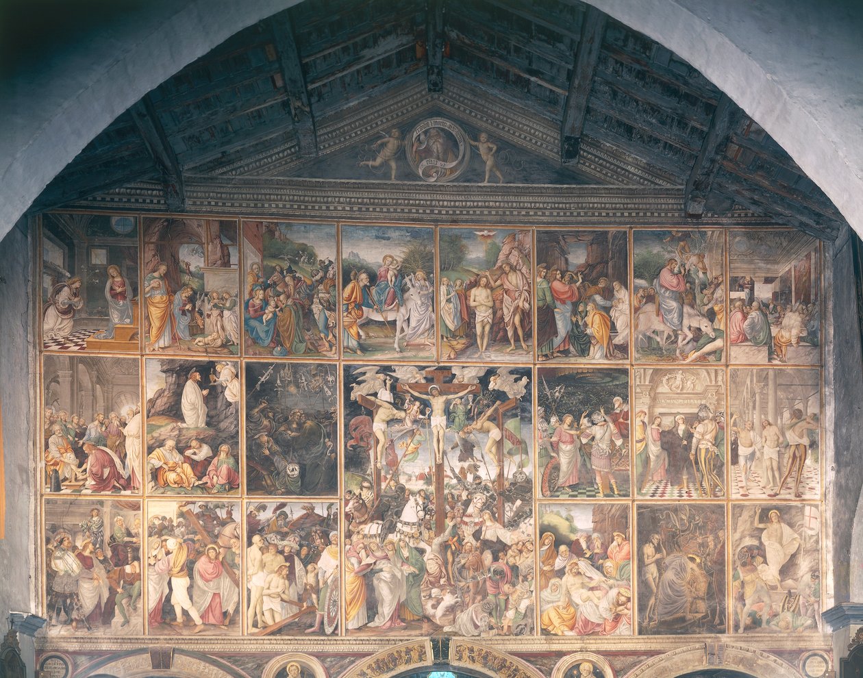 Życie i męka Chrystusa, fresk Gaudenzio Ferrari (1475-1546) 1513 autorstwa Gaudenzio Ferrari