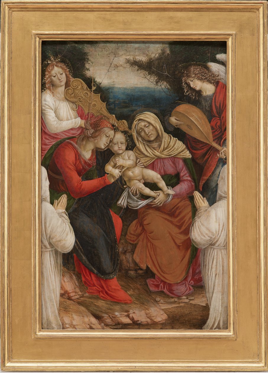 Madonna z Dzieciątkiem, Św. Anna i Darczyńcy, 1508-09 autorstwa Gaudenzio Ferrari