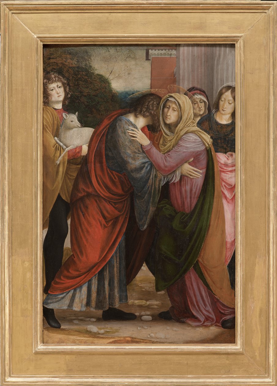 Spotkanie przy Złotej Bramie, 1508-09 autorstwa Gaudenzio Ferrari