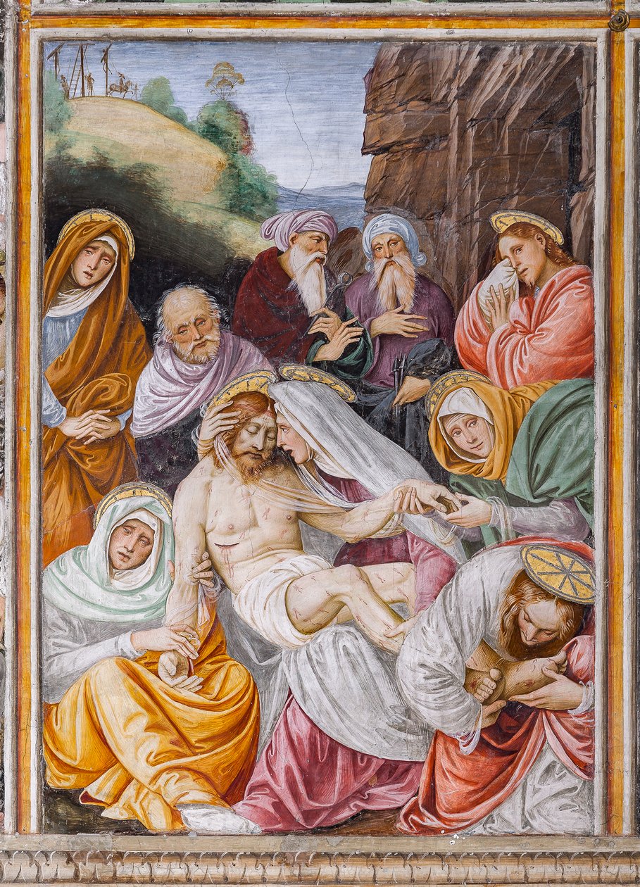 Lament Matki Boskiej nad Zmarłym Chrystusem, fragment „Życia i męki Chrystusa” autorstwa Gaudenzio Ferrari