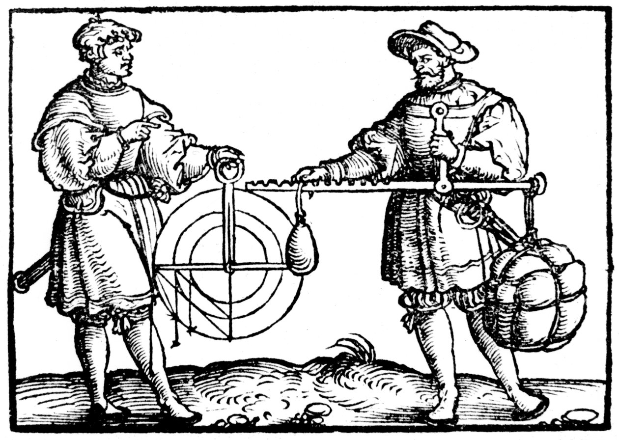 Ważenie z wagą, 1547 autorstwa Gaultherius Rivius