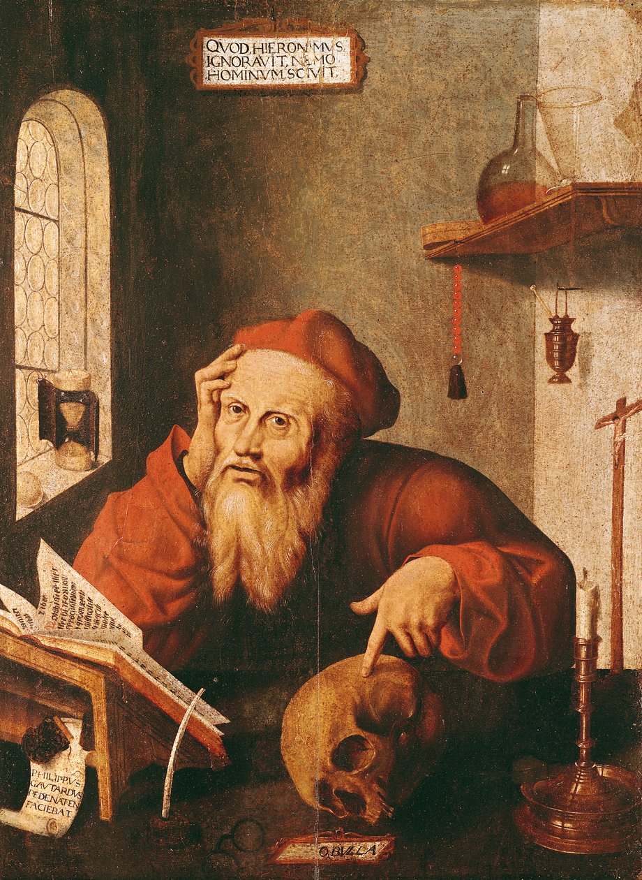Św. Hieronim, według obrazu Quentina Massysa lub Metsysa (1466-1530) autorstwa Gautard de Pezenas