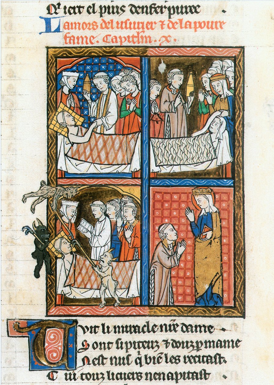 Życie i cuda Matki Bożej (pergamin) autorstwa Gautier de Coincy