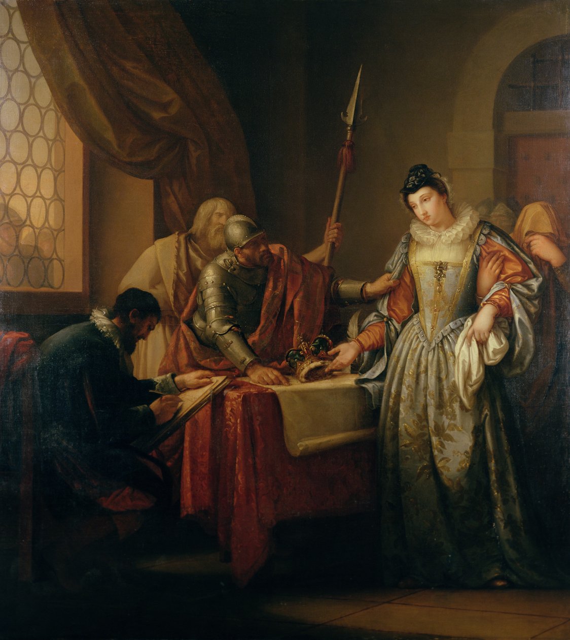 Abdykacja Marii Królowej Szkotów (1542-87) w 1568 r., ok. 1765-73 autorstwa Gavin Hamilton