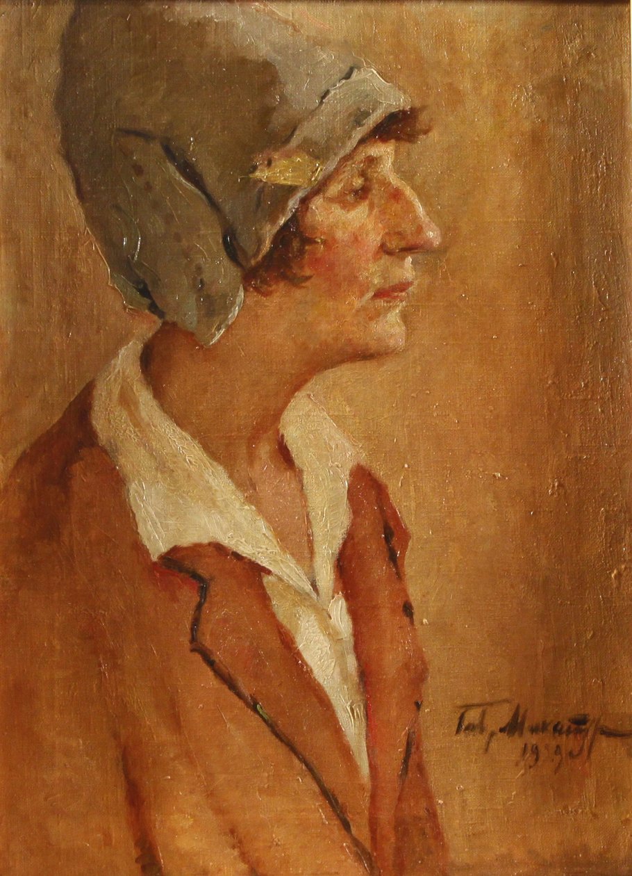 Portret poetki Anny Achmatowej 1889-1966, 1929 autorstwa Gavriil Petrovich Makaturin
