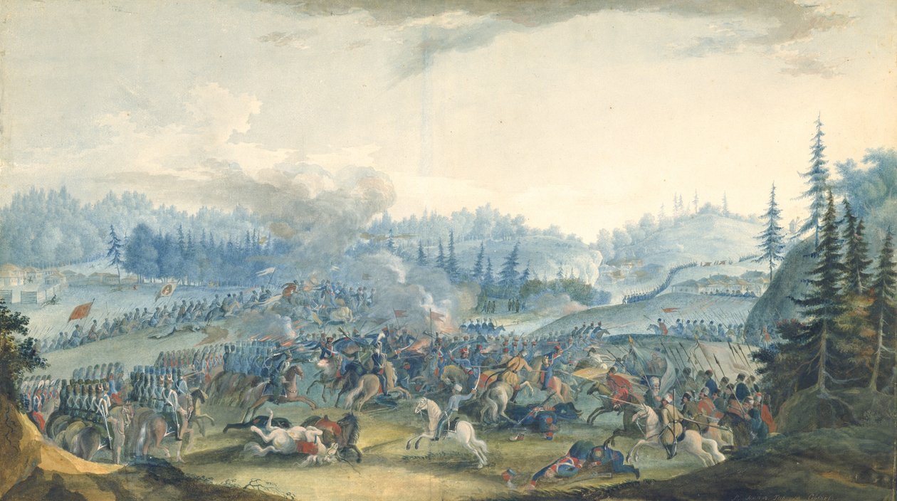 Scena z wojny rosyjsko-tureckiej, 1801 autorstwa Gavril Sergeyevich Sergeyev