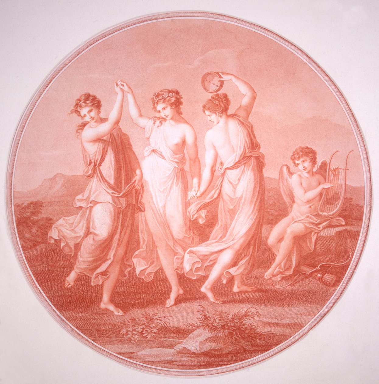 „Trzy Gracje i Kupidyn”, c1775-c1792. autorstwa Gavrila Ivanovitch Scorodomoff