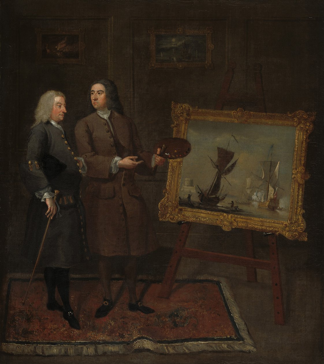 Thomas Walker i Peter Monamy, c.1735 autorstwa Gawen Hamilton