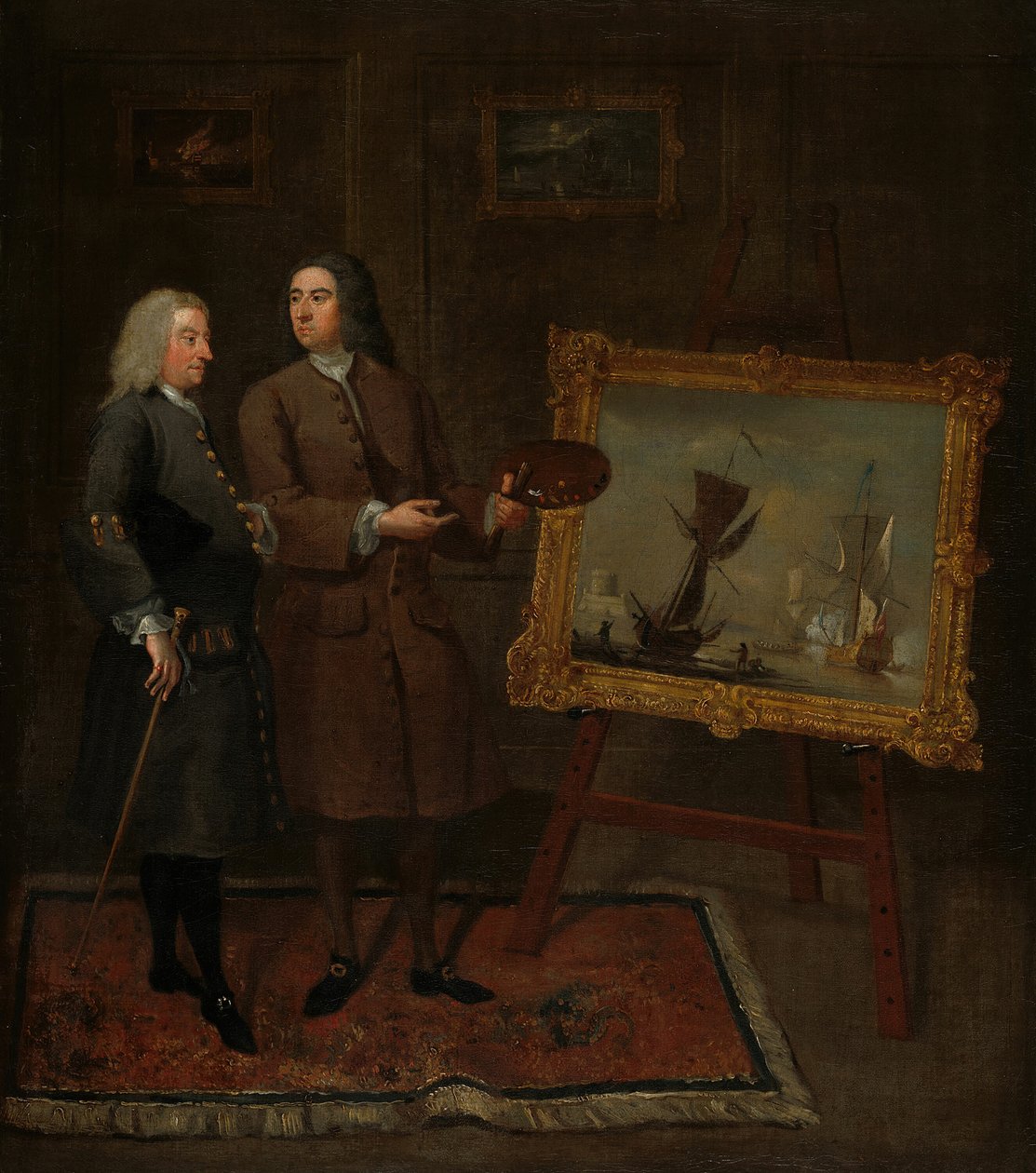 Thomas Walker i Peter Monamy, c. 1735. autorstwa Gawen Hamilton