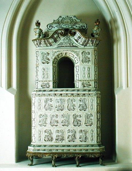 Piec, ok. 1760 (kafle glazurowane ołowiem i złotem) autorstwa Gdansk School