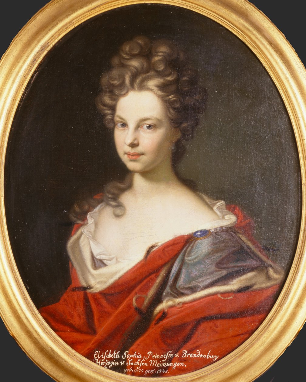 Margrabina Elżbieta Zofia Brandenburska 1674-1748, księżna kurlandzka, 1691. autorstwa Gedeon Romandon