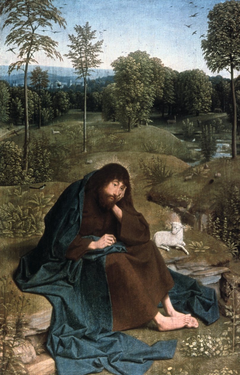 Jan Chrzciciel na pustyni, 1490-1495 autorstwa Geertgen Tot sint Jans