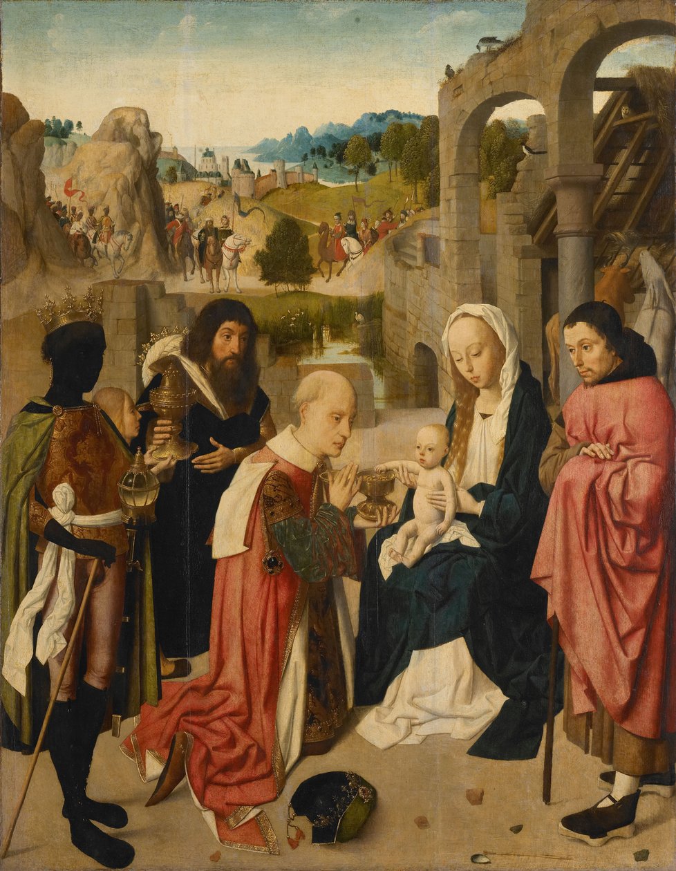 Pokłon Trzech Króli, 1490 autorstwa Geertgen Tot sint Jans
