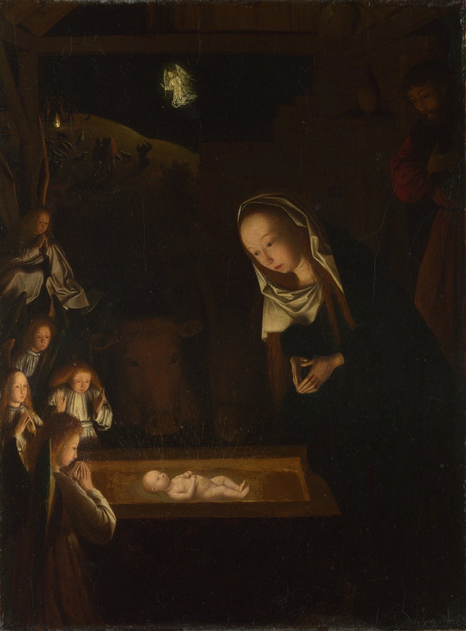 Narodzenia w nocy, ok. 1490 (olej na dębie) autorstwa Geertgen Tot sint Jans