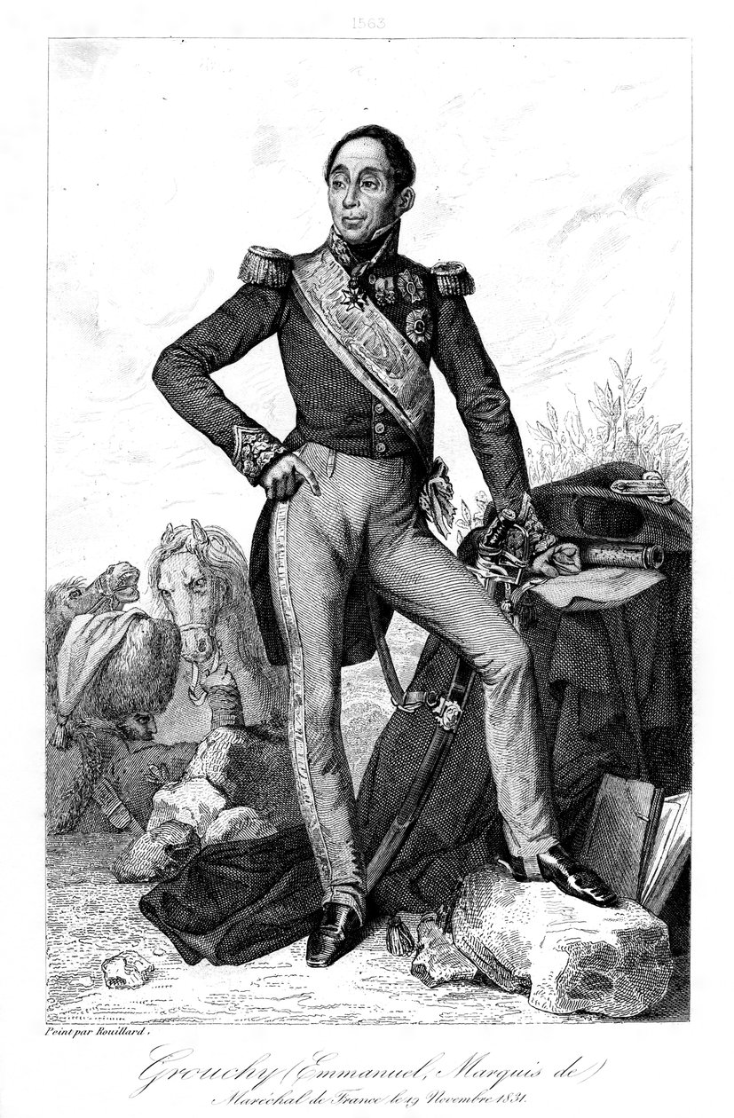 Emmanuel, markiz de Grouchy 1766-1847, francuski generał i marszałek, 1839. autorstwa Geille