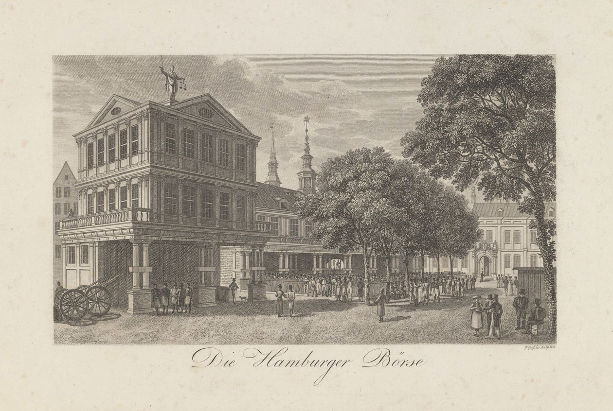 Stara Giełda w Hamburgu, 1822 autorstwa Geissler