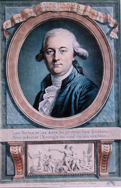 Portret Valentina Hauya (1745-1822) autorstwa Genevieve (after) Favart