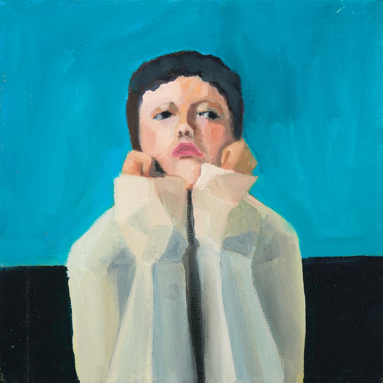Sulky girl, 2016 (olej na płótnie) autorstwa Genevieve French