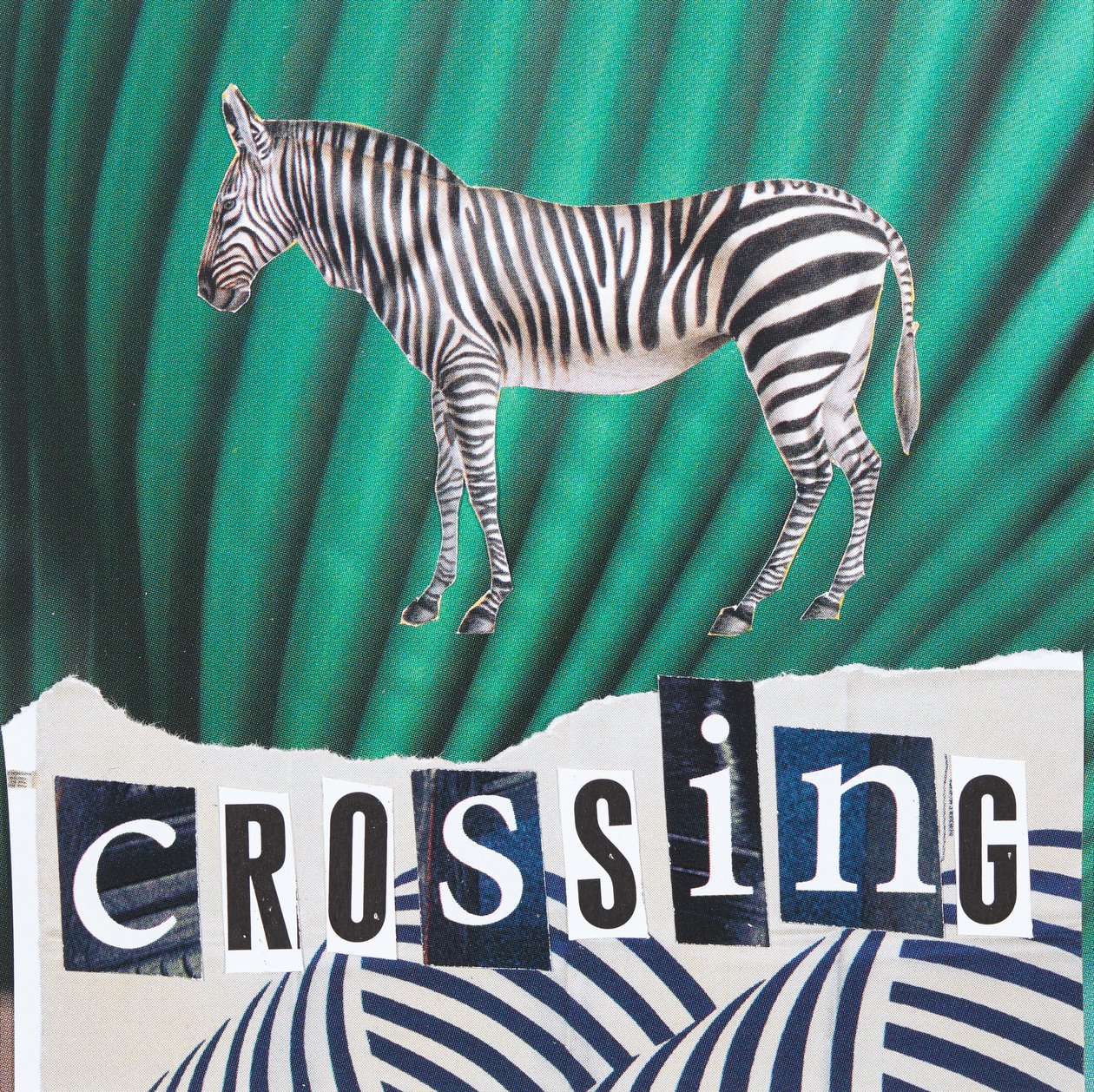 Zebra Crossing, 2019 (kolaż) autorstwa Genevieve French