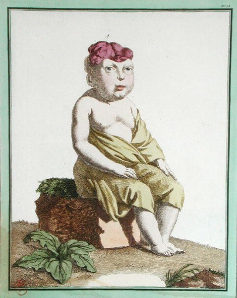 Dziecko z połową głowy, z „Les Ecarts de la Nature”, Paryż autorstwa Genevieve Regnault de Nangis