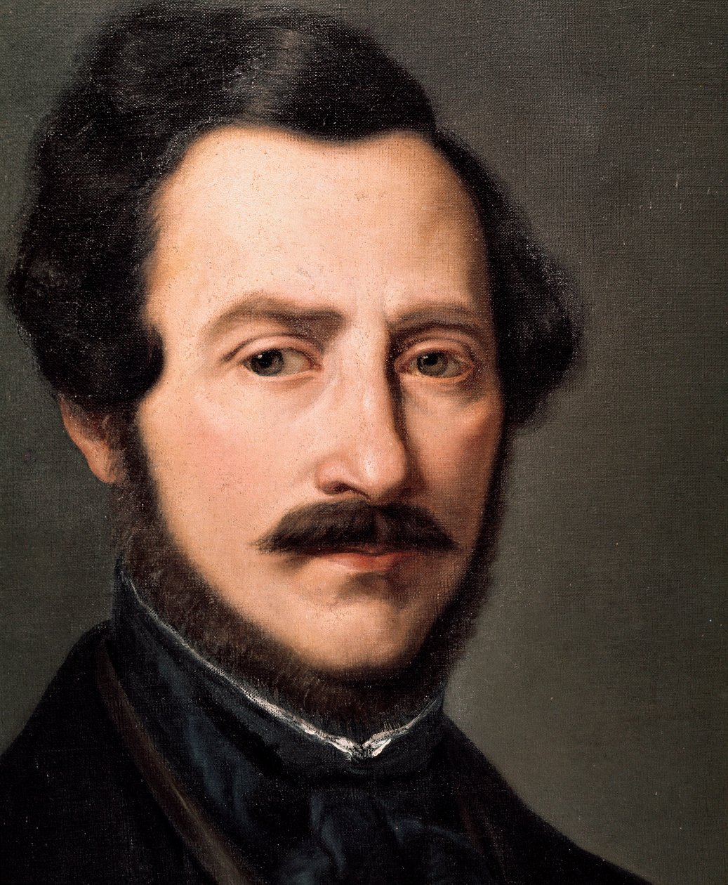Portret włoskiego kompozytora Gaetano Donizettiego (1797-1848) Obraz Gennario Ruo (XIX w.) Konserwatorium Muzyczne w Neapolu San Pietro a Majella autorstwa Gennaro Ruo