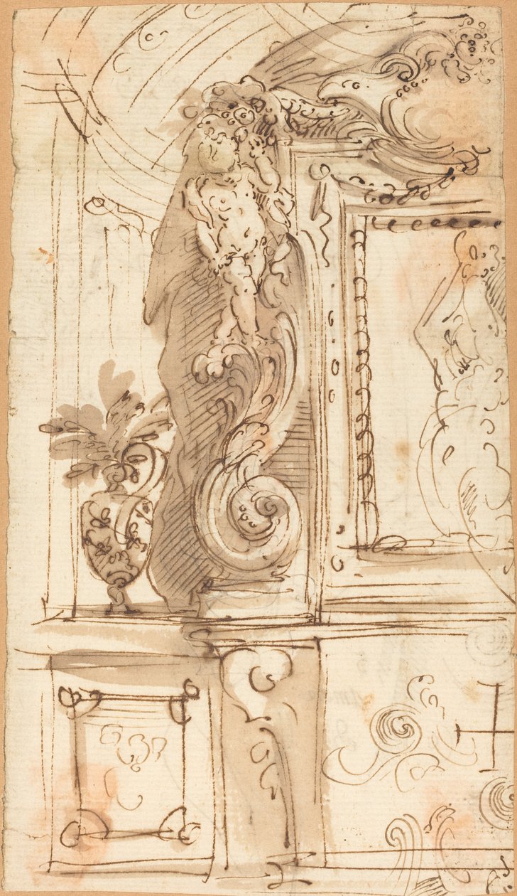 Misternie wyrzeźbiona rama autorstwa Genoese 17th Century