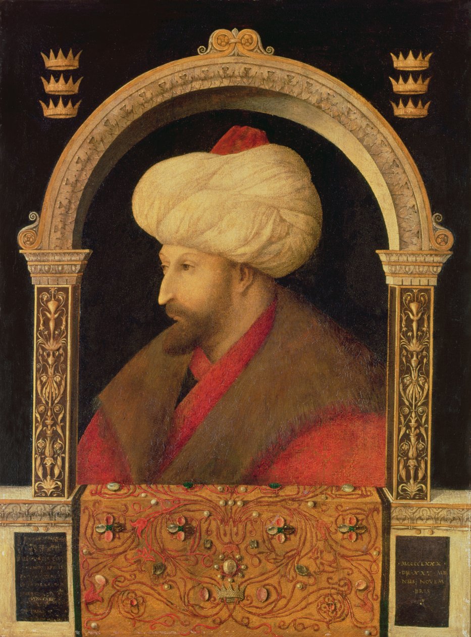 Sułtan Mehmet II (1432-81) 1480 autorstwa Gentile Bellini