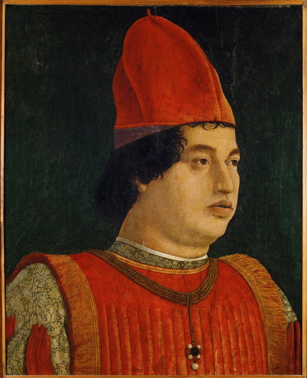 Gianfrancesco Gonzaga, margrabia, władca Mantui ... (olej na drewnie) autorstwa Gentile Bellini