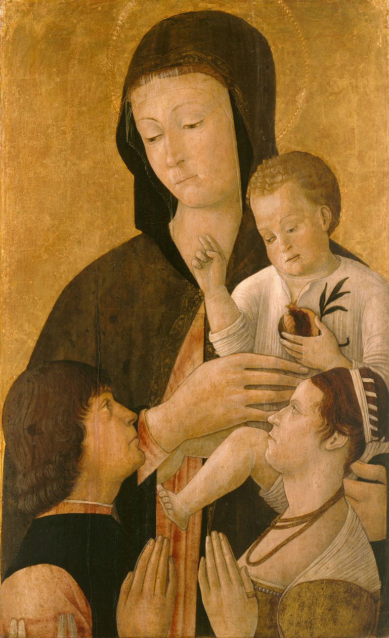 Maria mit dem Kind und einem Stifterpaar Madonna z dzieckiem i dwoma darczyńcami autorstwa Gentile Bellini