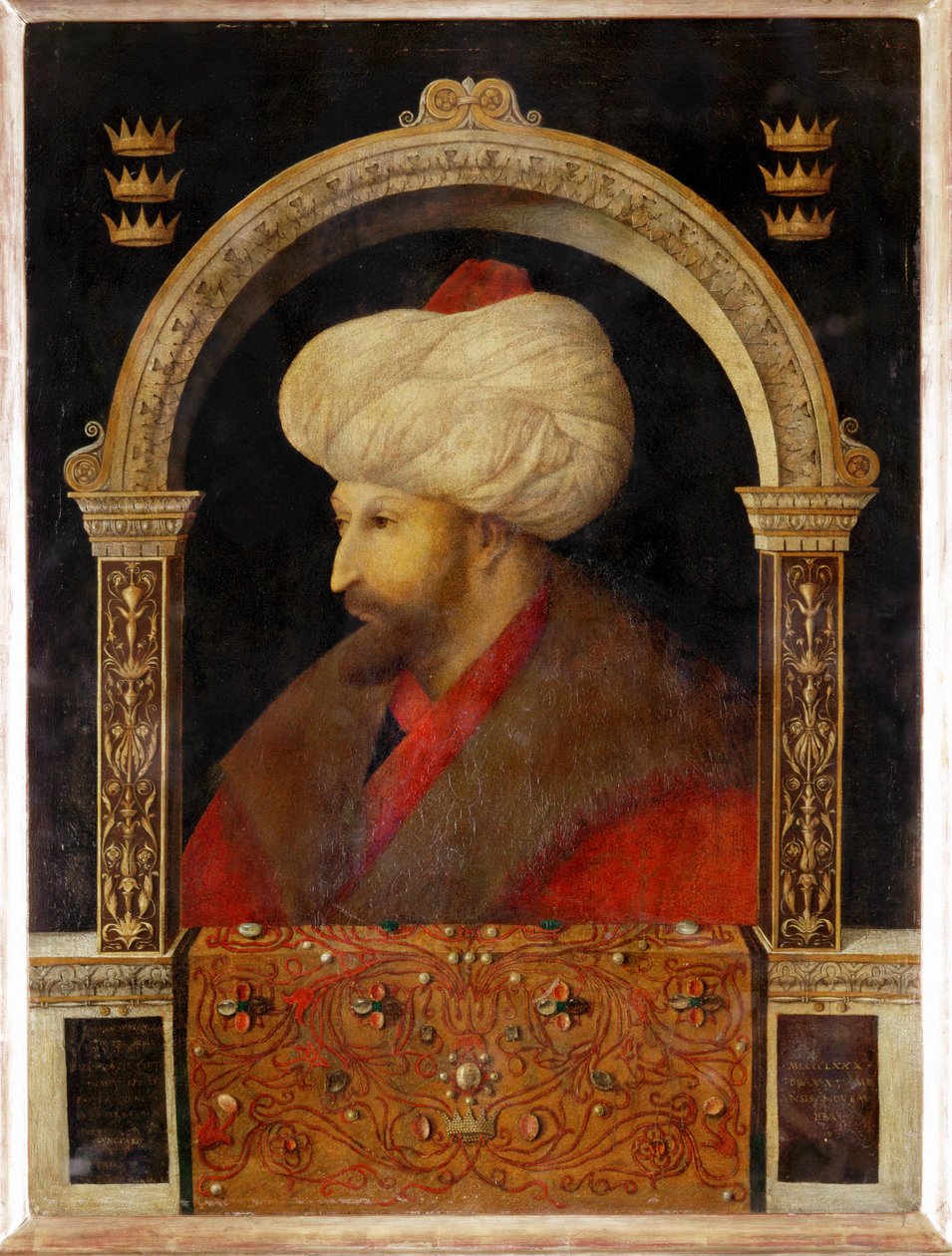 Sułtan Mehmet II Fahti, Zdobywca, sułtan podboju Konstantynopola... (olej na płótnie) autorstwa Gentile Bellini