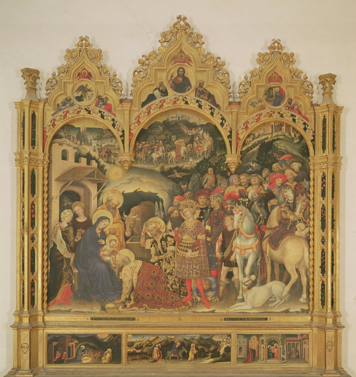 Adoracja ołtarza Trzech Króli, 1423 (tempera na desce) autorstwa Gentile da Fabriano