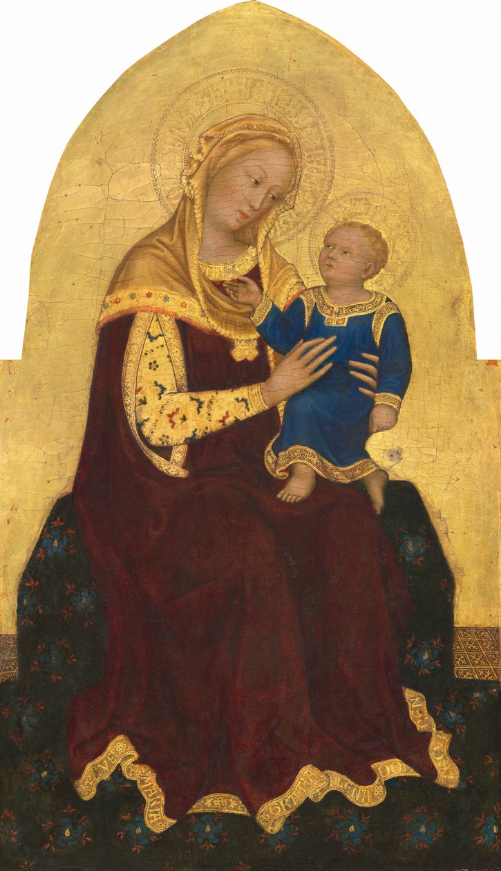 Madonna z Dzieciątkiem na tronie autorstwa Gentile da Fabriano