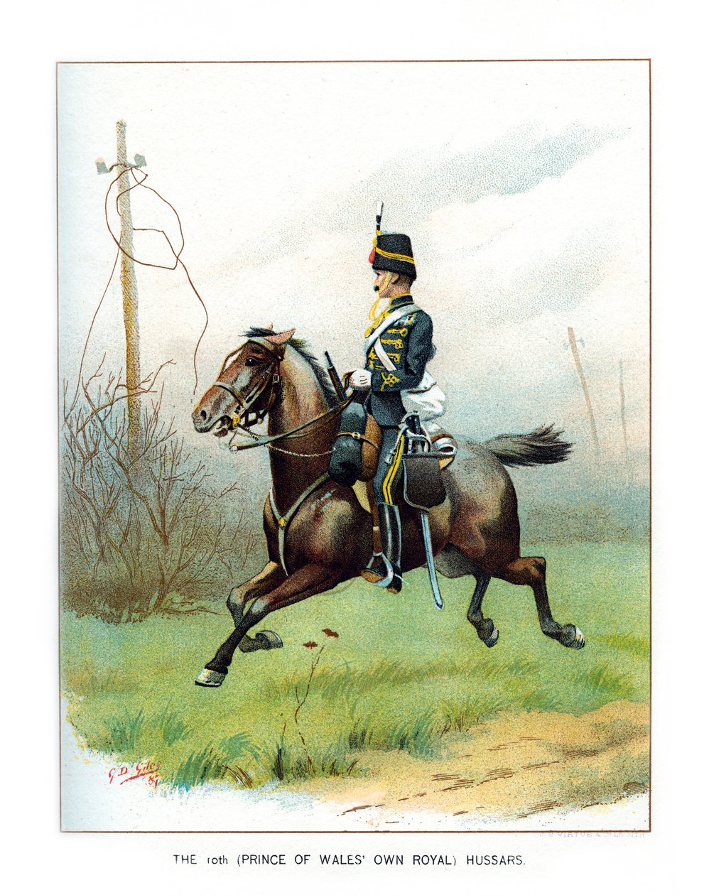 10. Książę Walii Własny Królewski Huzar, c1890. autorstwa Geoffrey Douglas Giles