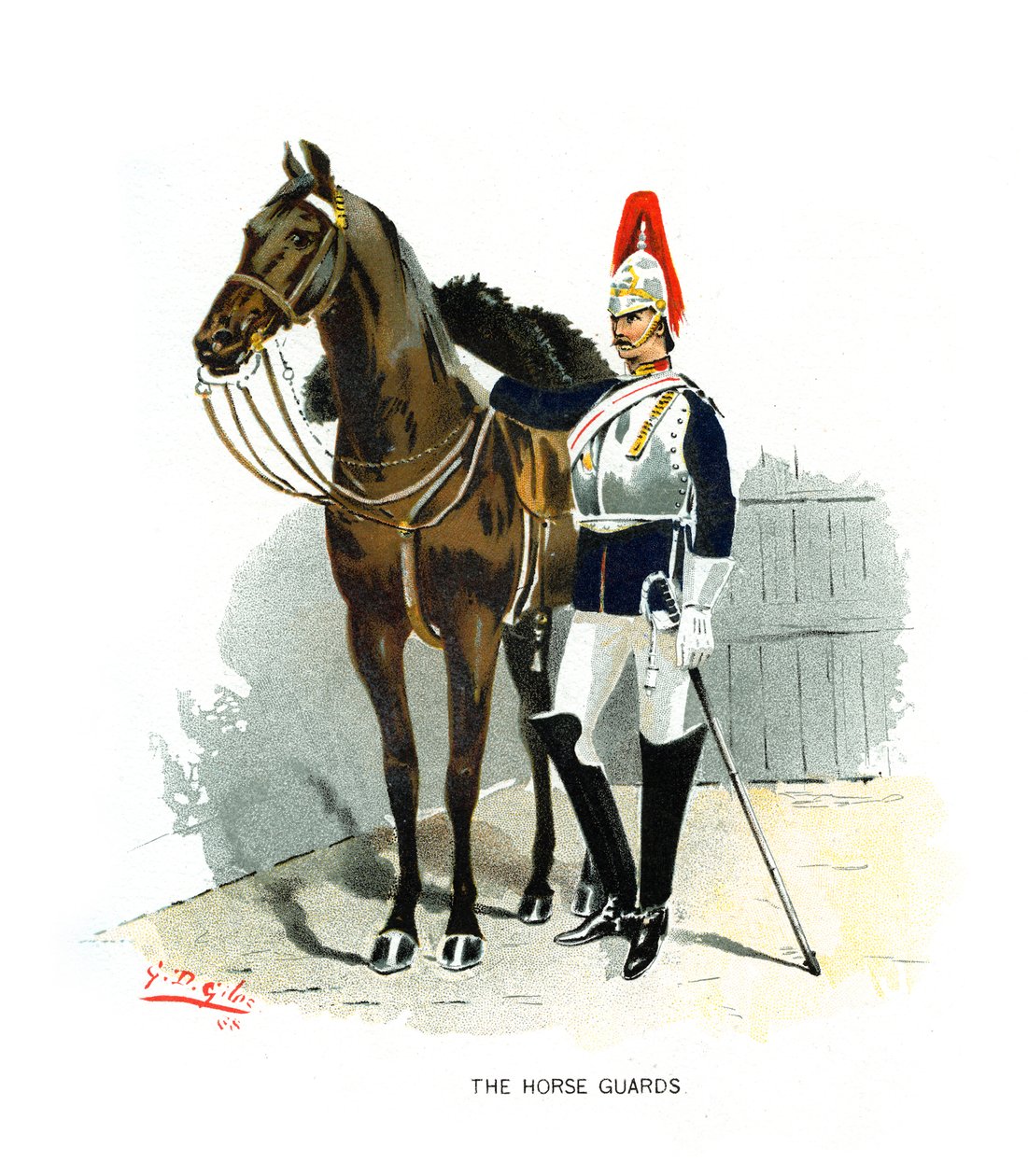 Gwardia konna, ok. 1890 r. autorstwa Geoffrey Douglas Giles