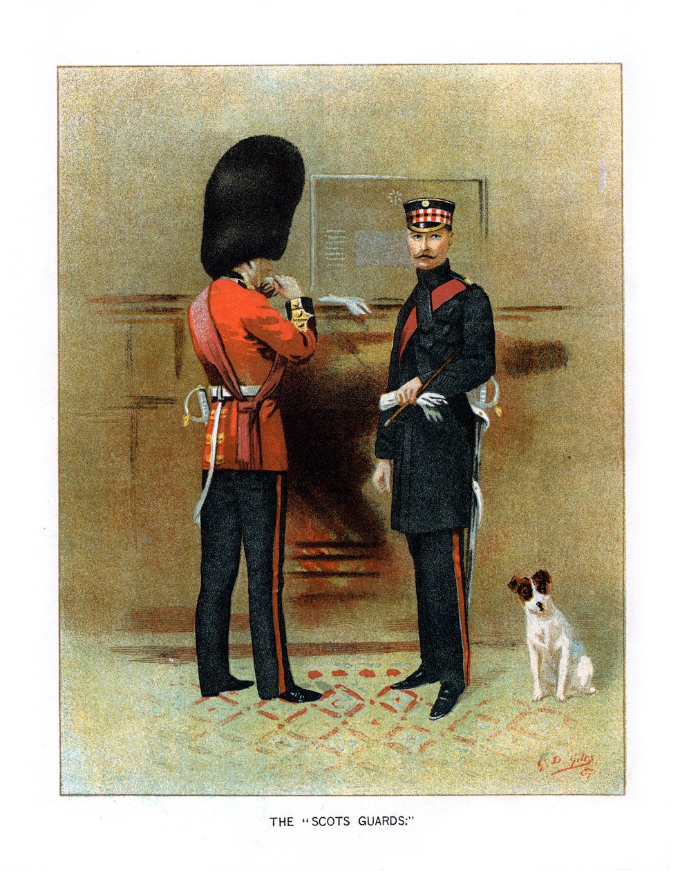 Gwardia Szkocka, ok. 1890 r. autorstwa Geoffrey Douglas Giles