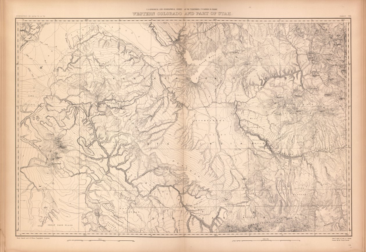 atlas geologiczno-geograficzny Kolorado i części sąsiednich terytoriów, autorstwa Geological And Geographical Survey Of The Territories