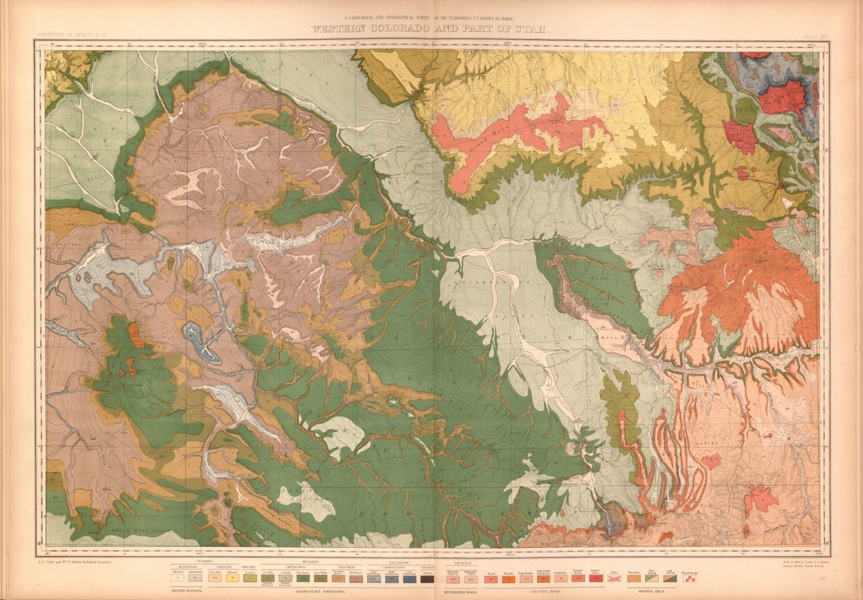 Atlas geologiczny i geograficzny Kolorado i części sąsiednich terytoriów, autorstwa Geological And Geographical Survey Of The Territories