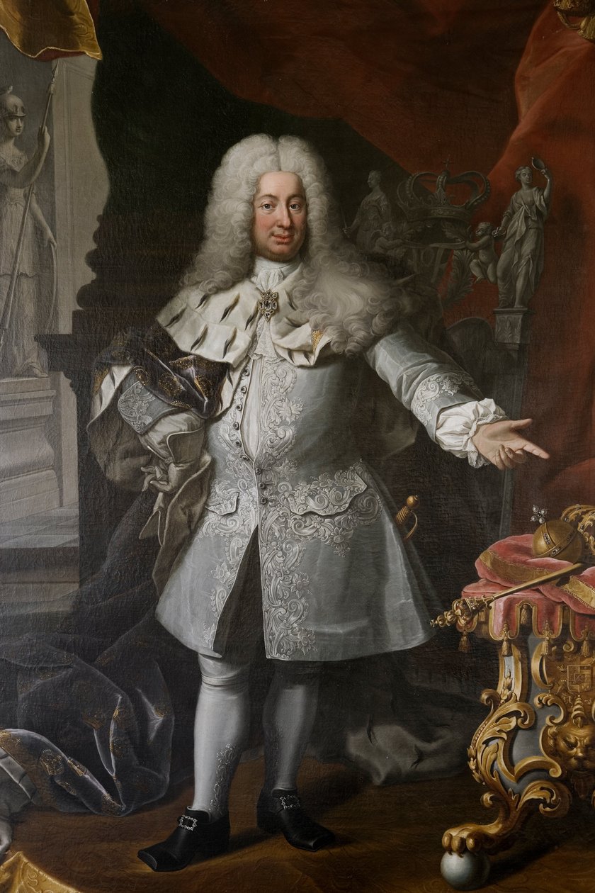 Fredrik I, król Szwecji 1720-1751 autorstwa Georg Engelhardt Schröder